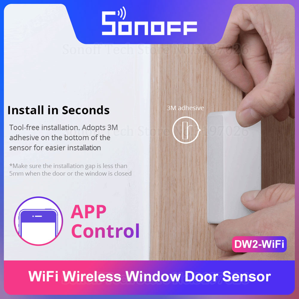 Sonoff - Sonoff DW2-WiFi 무선 보안 도어/창문 센서,