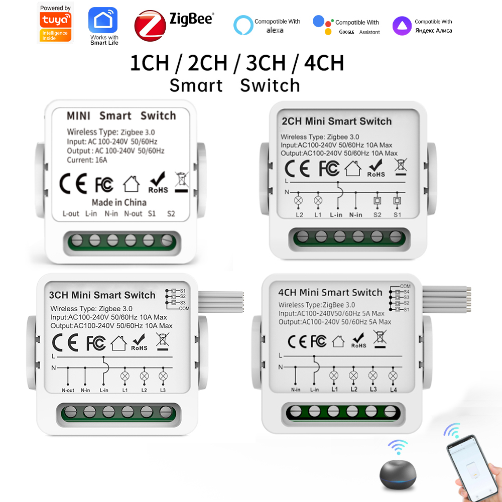 Smart Relay Tuya - Tuya Zigbee 3.0 스마트 스위치 1/2/3/4-웨이