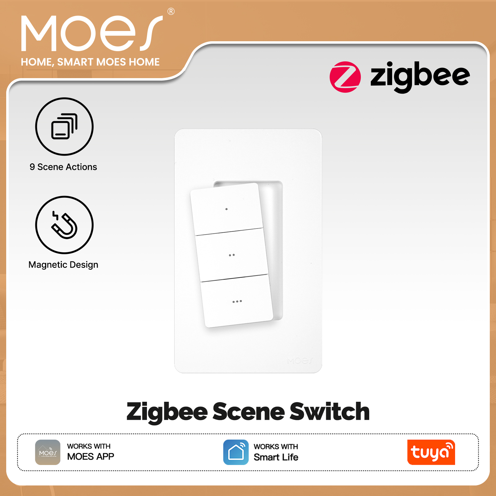 Smart Relay Tuya - MOES Tuya Zigbee 스마트 무선 장면