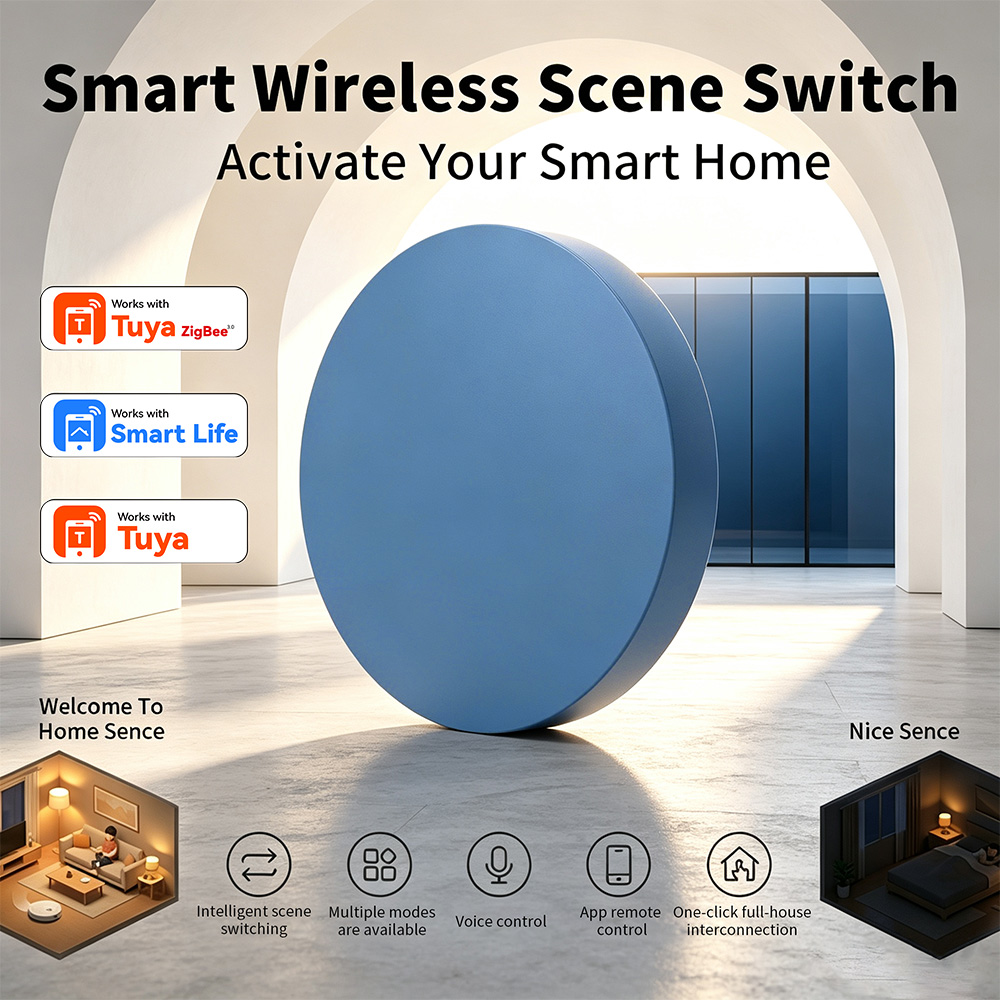Home Assistant Tuya - Zigbee 스마트 씬 푸시 버튼, Tuya