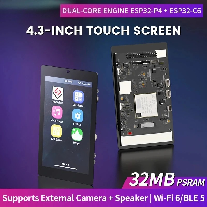 Smart Home Module Iot - 4.3인치 480x800 IPS 정전식 터치스크린 ESP32P4
