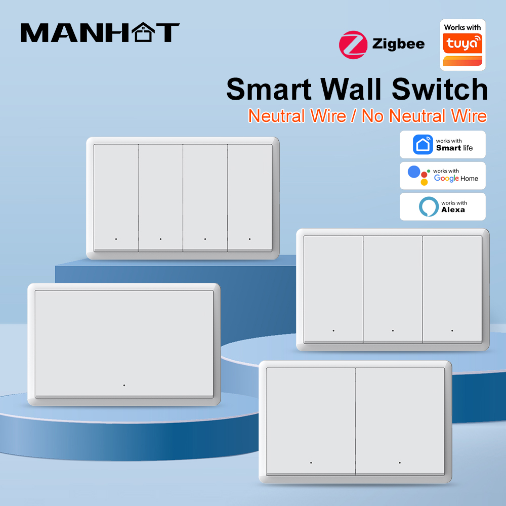 Smart Relay Tuya - MANHOT ZigBee3.0 스마트 스위치 중성선 없음