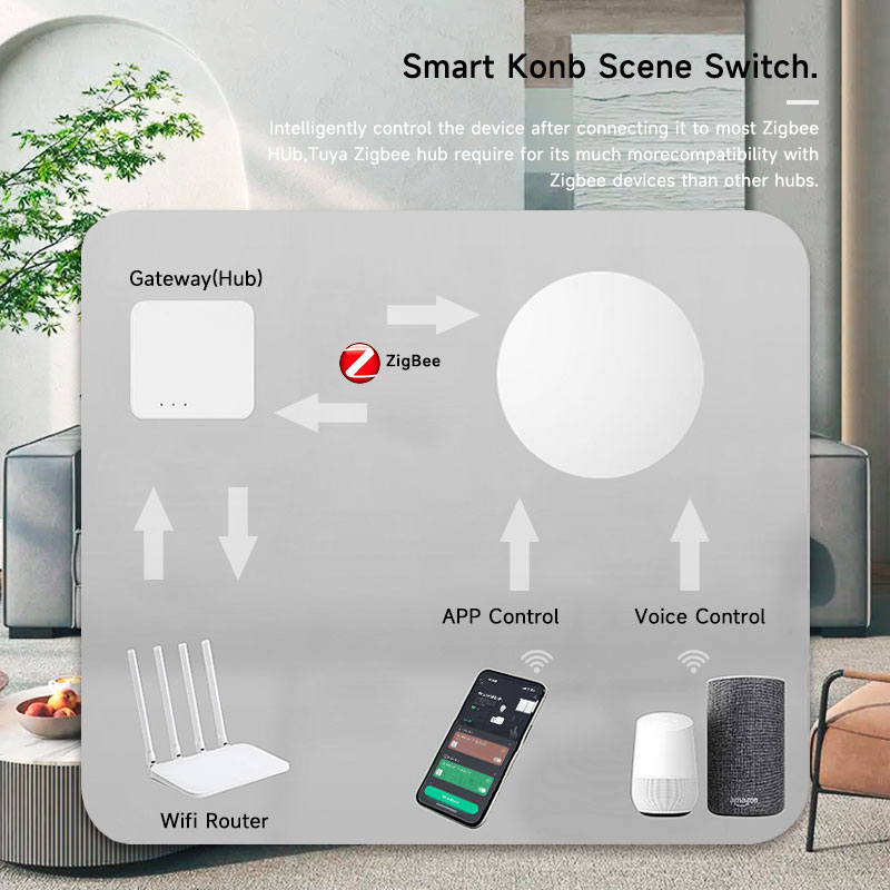Tuya ZigBee 스마트 무선 버튼 장면 스위치 G - Home Assistant Tuya 리뷰 및 가격