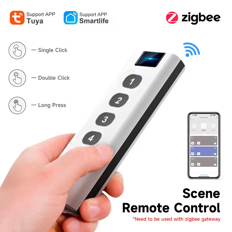 Tuya ZigBee 지능형 장면 스위치 4Gang은  - Tuya 4 Channel 리뷰 및 가격