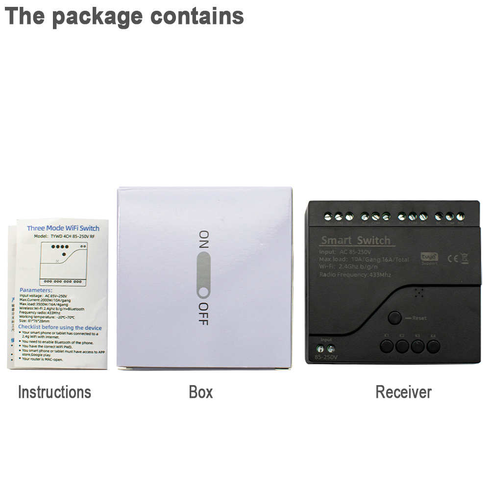 투야 WIFI 4채널 스마트 스위치 및 433 RF 컨 - Tuya 4 Channel 리뷰 및 가격