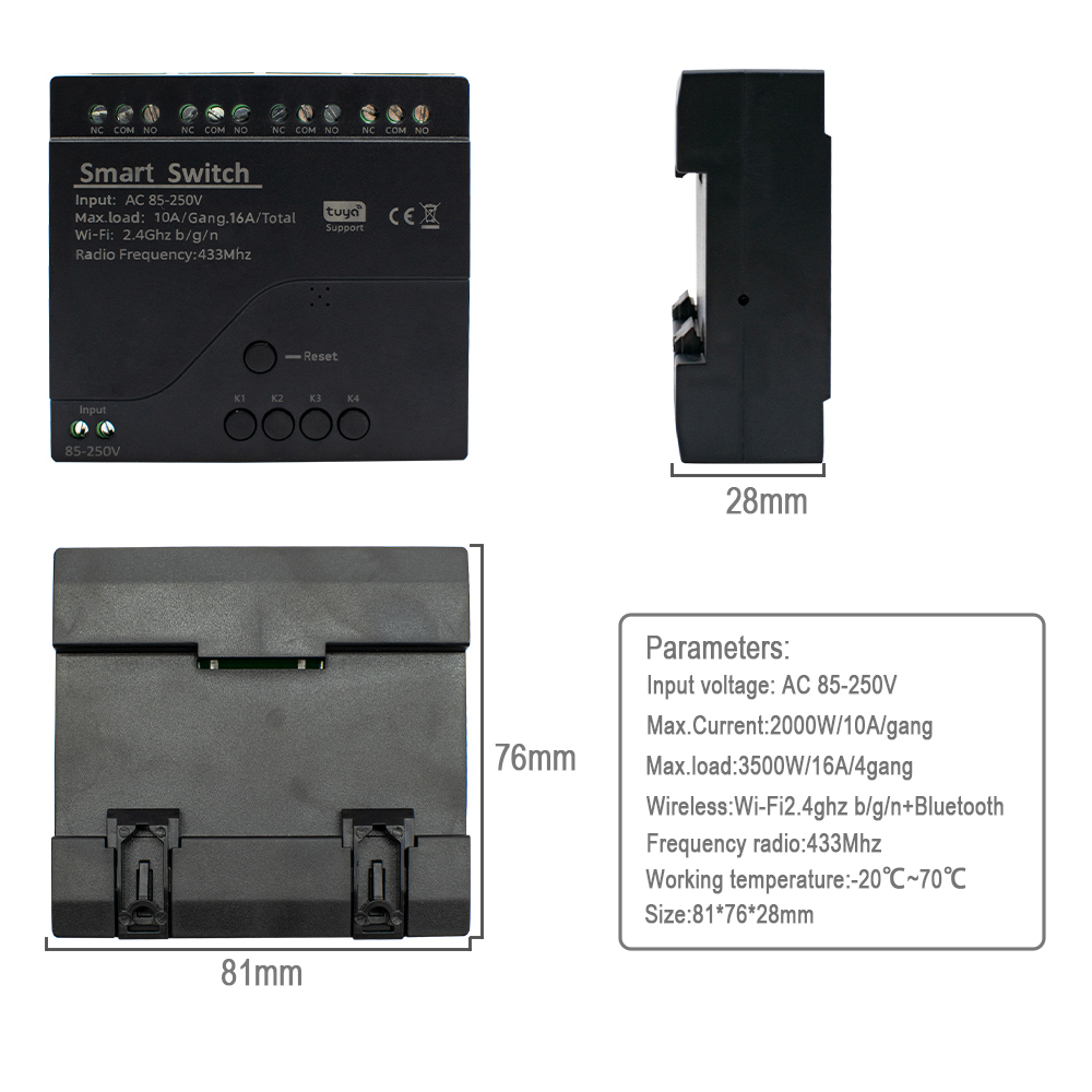 투야 WIFI 4채널 스마트 스위치 및 433 RF 컨 - Tuya 4 Channel 리뷰 및 가격