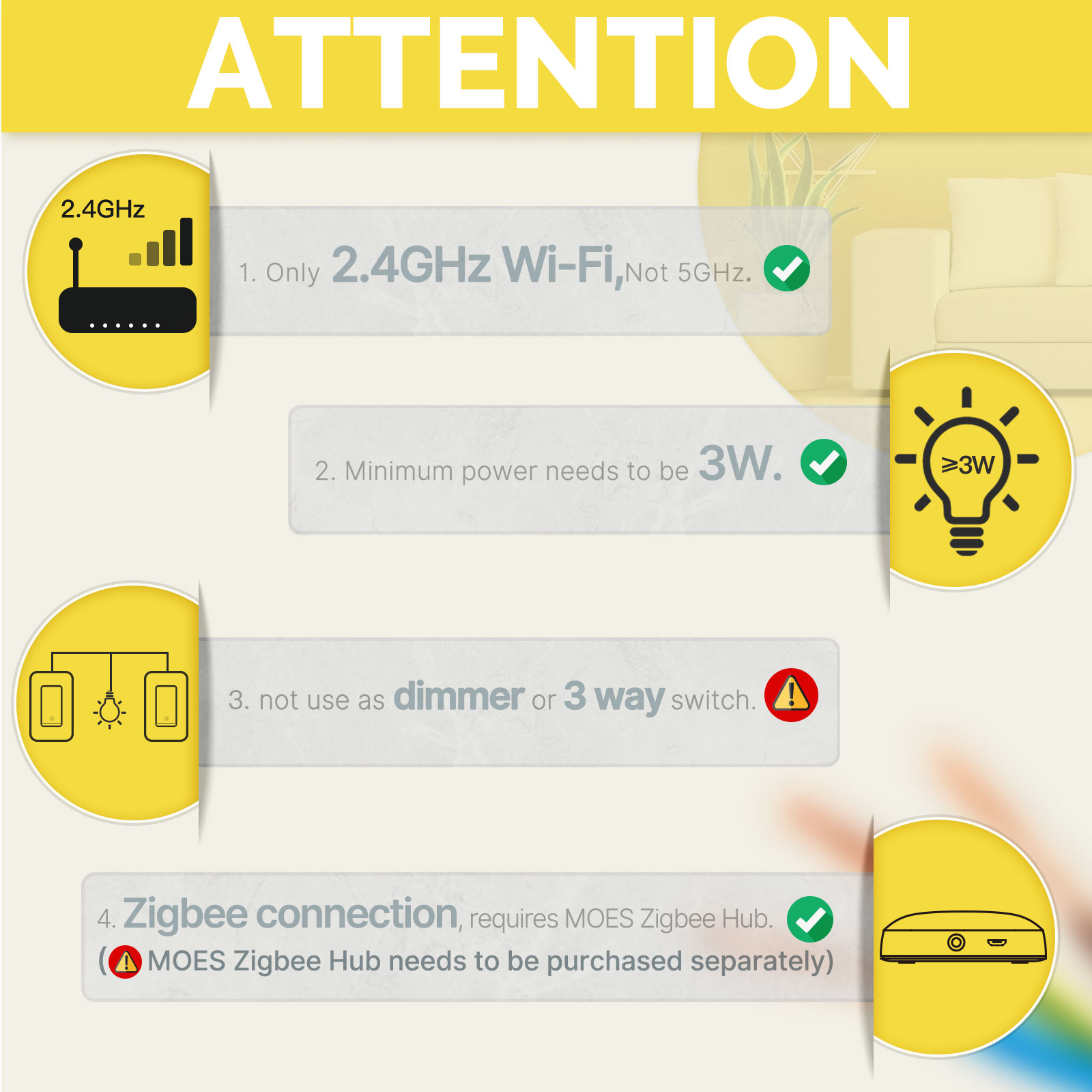 MOES 미국 표준 Zigbee 스마트 라이트 스위치  - Smart Relay Tuya 리뷰 및 가격