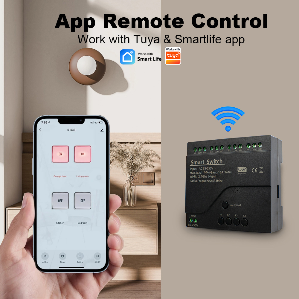 새로운 4채널 모터 스마트 스위치 WIFI 릴레이 모듈 - Tuya 4 Channel 리뷰 및 가격