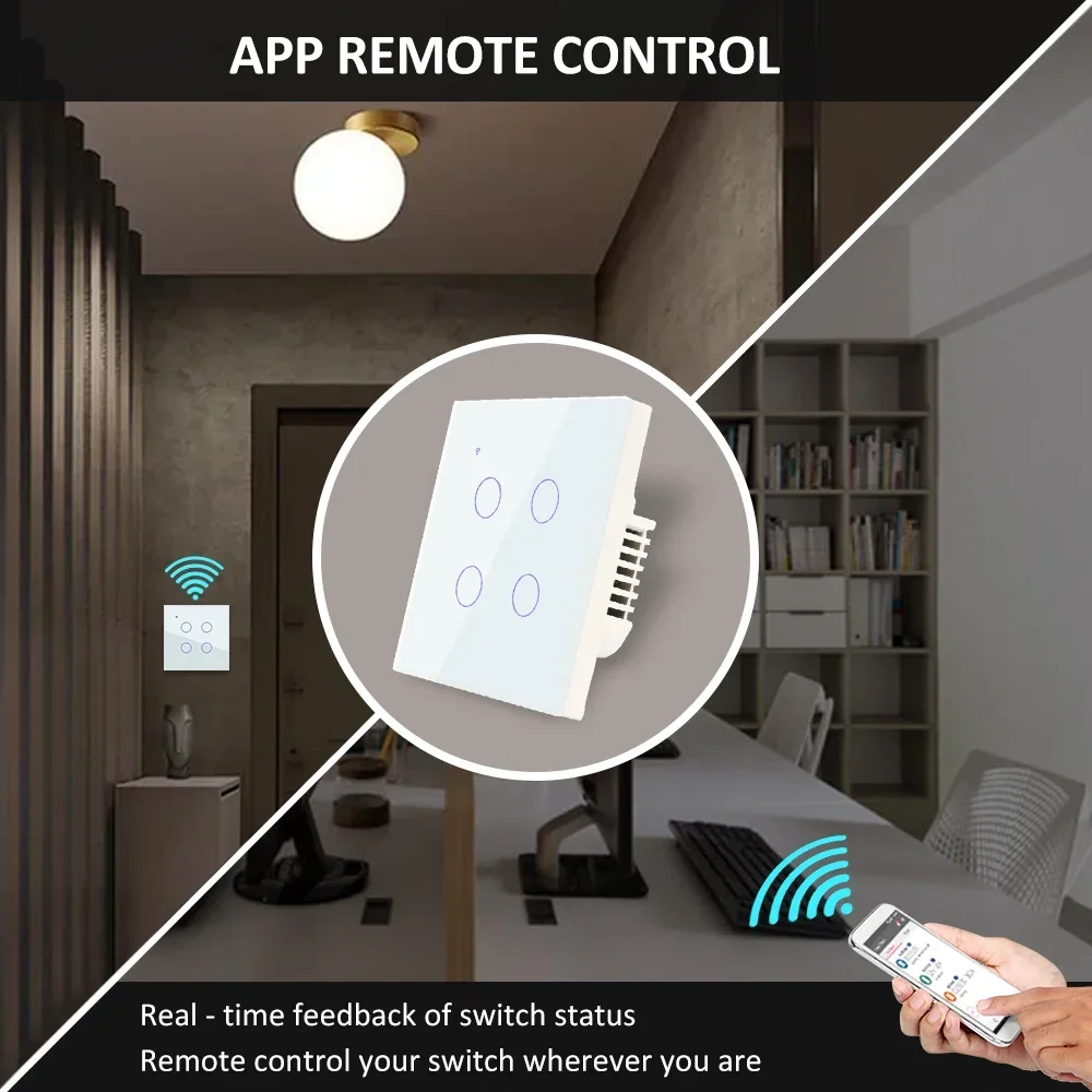 ZigBee 1 2 3 4 중립 스마트 터치 라이트 스 - Tuya 4 Channel 리뷰 및 가격