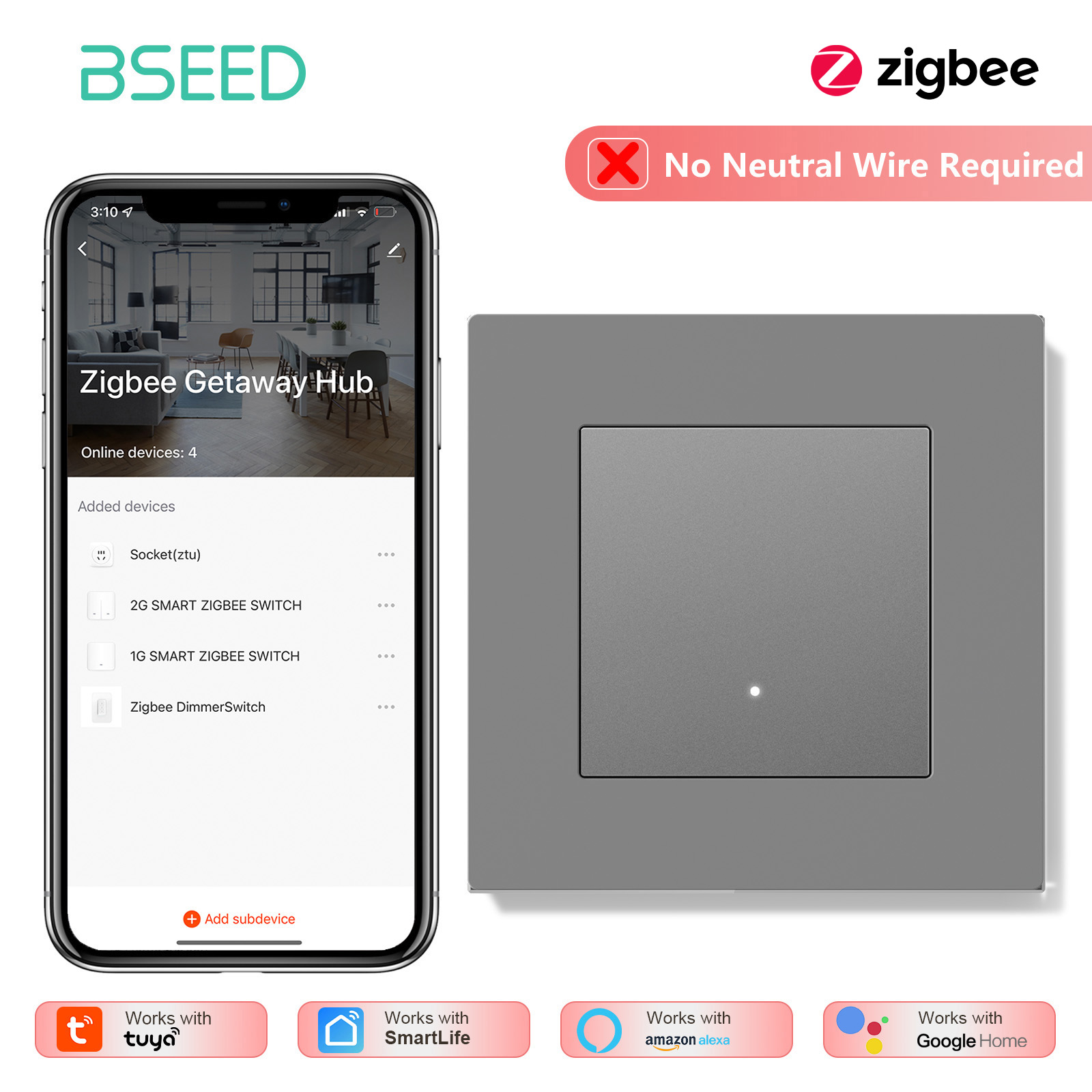 BSEED 1/2/3/4Gang Zigbee 라이트 스 - Tuya 4 Channel 리뷰 및 가격