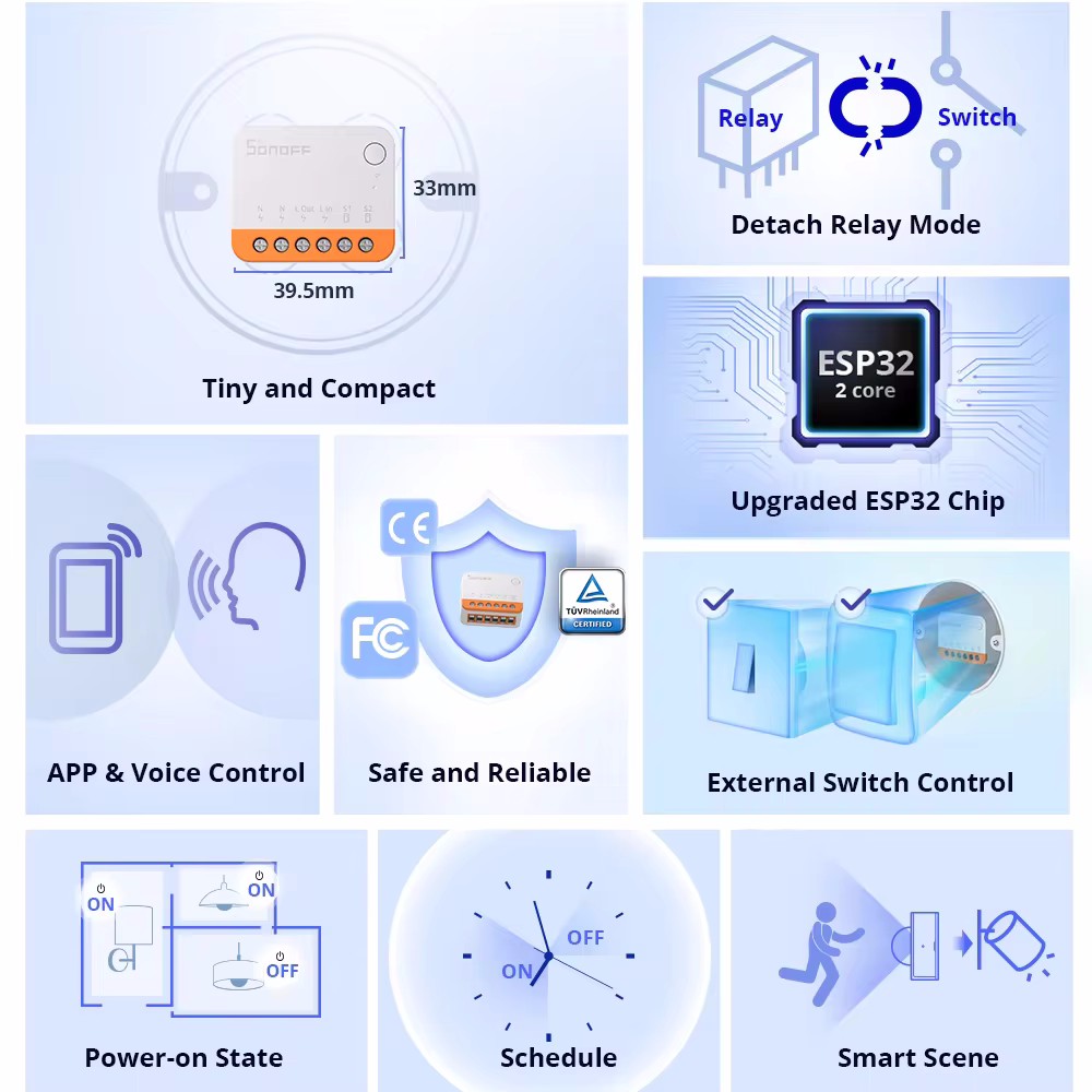 SONOFF Mini R4 스마트 Wifi 스위치 모듈 - Sonoff Mini R4 리뷰 및 가격
