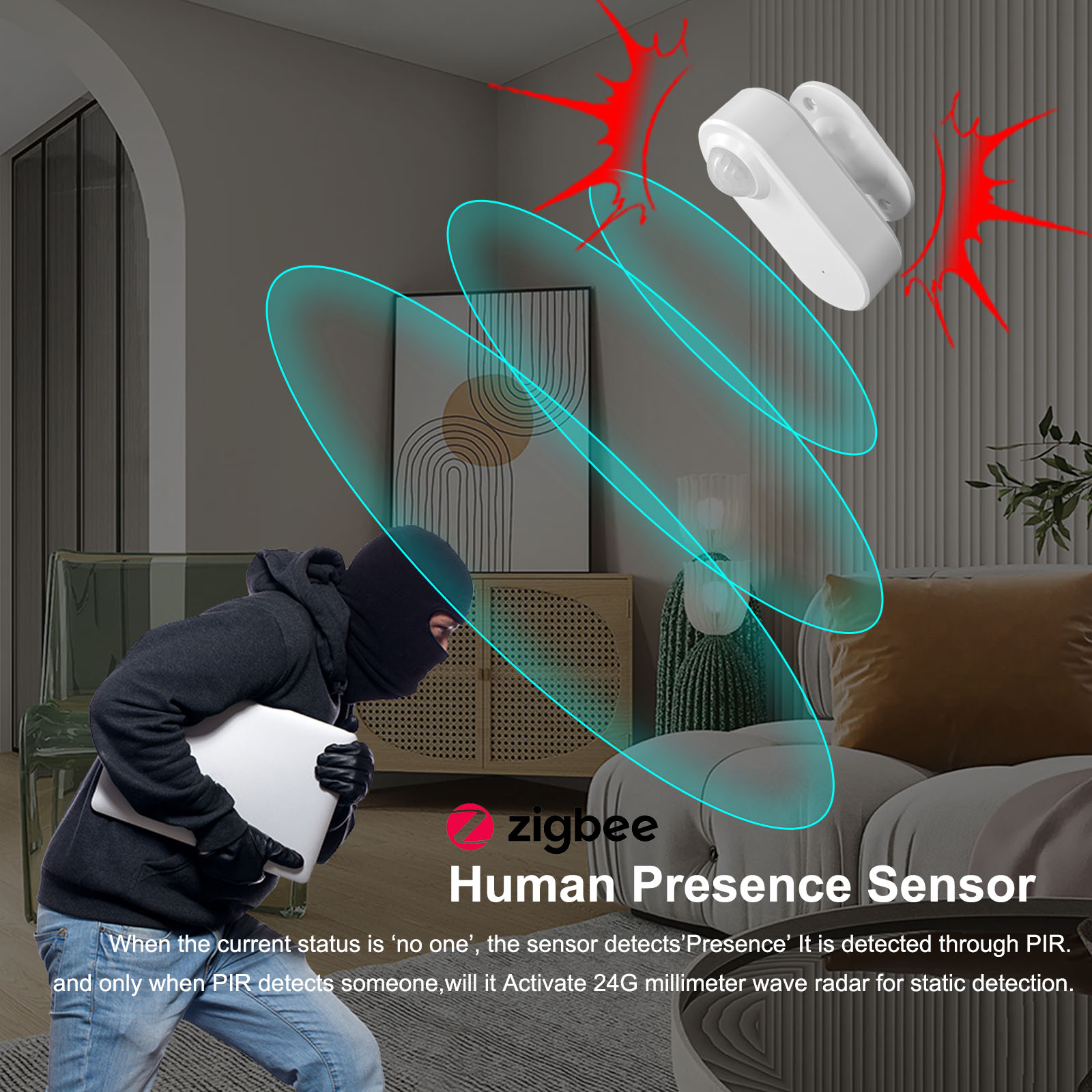 Tuya 인간 존재 감지 센서 스마트 Zigbee 24 - Tasmota 리뷰 및 가격