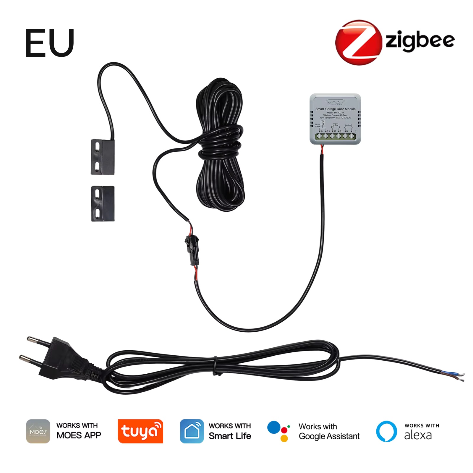 MOES Zigbee 차고 문 컨트롤러 모듈은 Tuya - Home Assistant Tuya 리뷰 및 가격
