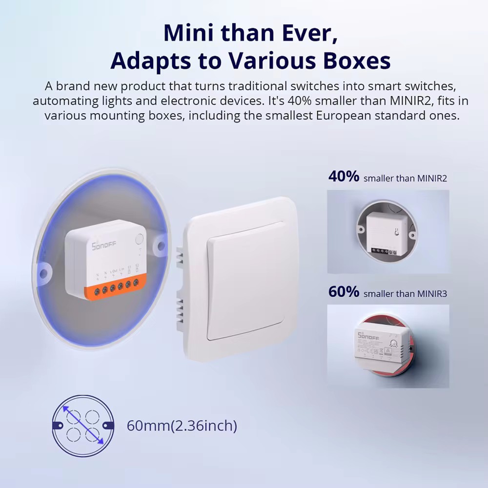 스마트 와이파이 스위치 SONOFF 미니 R4 모듈 스 - Sonoff Mini R4 리뷰 및 가격